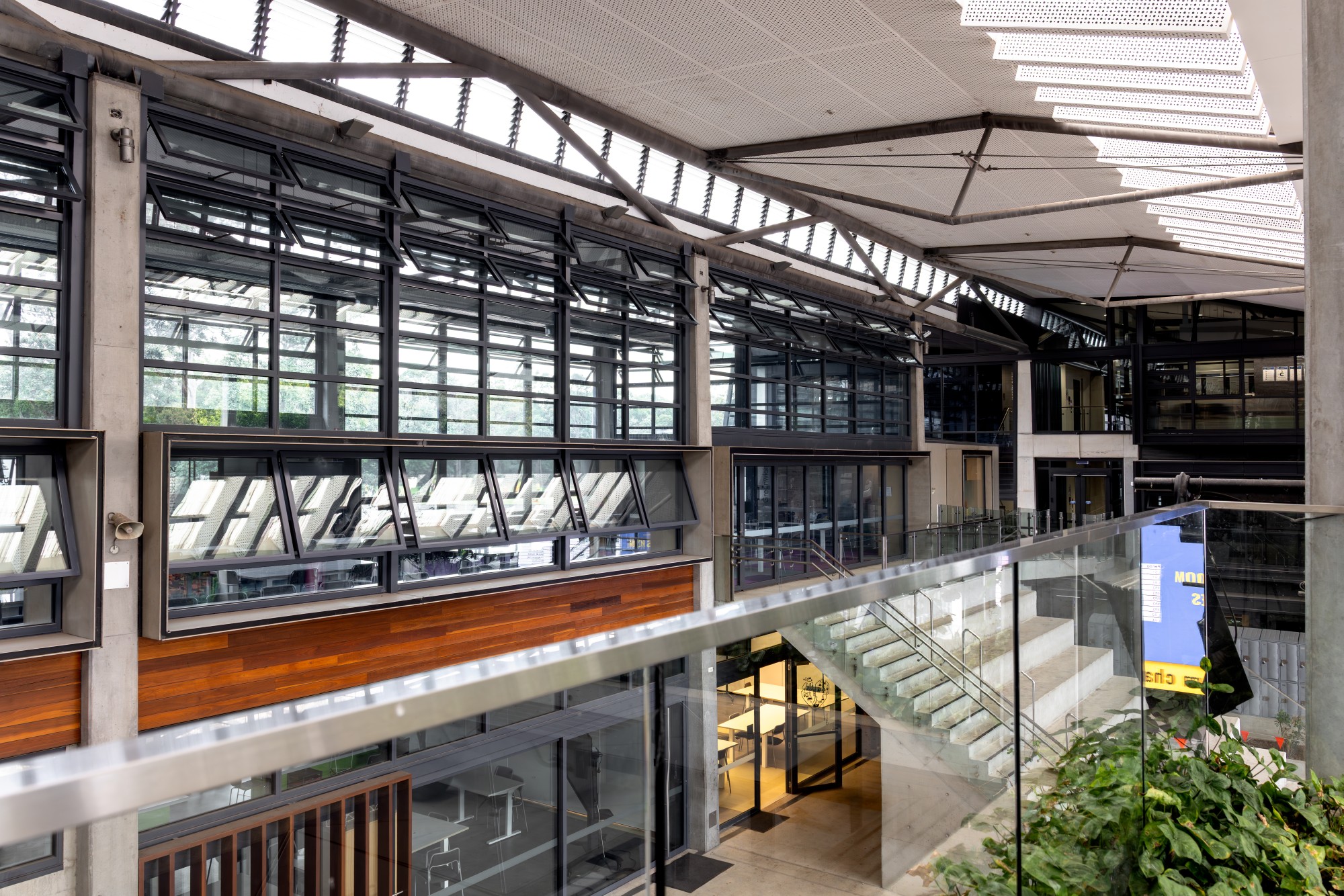 Northern Beaches Christian School campus in Sydney with automated natural ventilation and facade systems delivered by EBSA