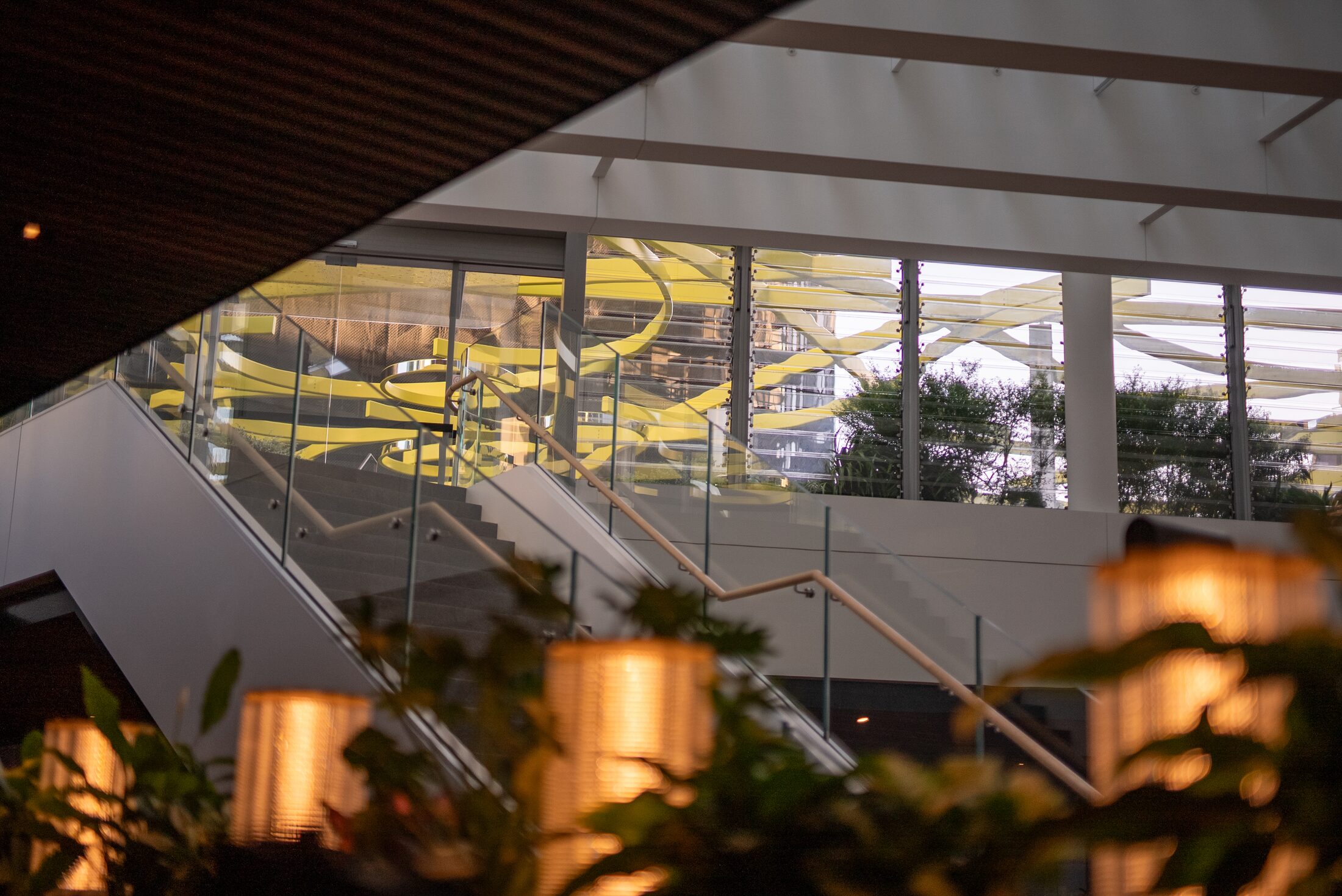 Quay Quarter atrium with architectural glass louvres in Sydney